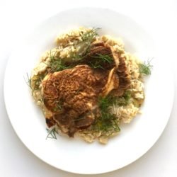 Chicken Thighs with Lemon, Fennel and Rice