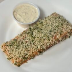 Panko-Crusted Salmon with Lemon Dill Sauce