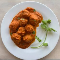 Butter Chicken Meatballs with Basmati Rice